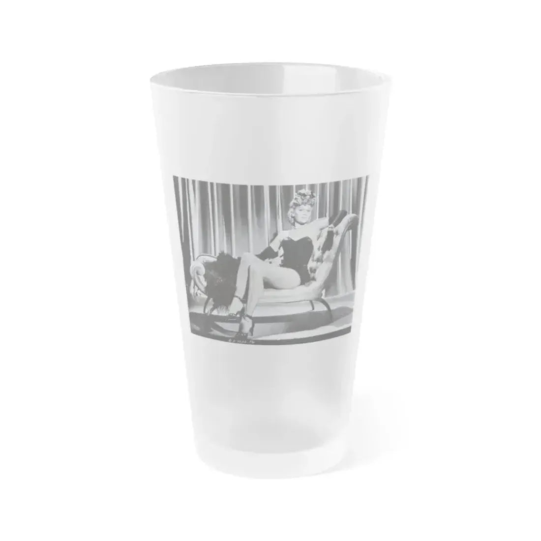 Adele Jergens #63 (Vintage Female Icon) Frosted Pint Glass 16oz 16oz Frosted - Go Mug Yourself