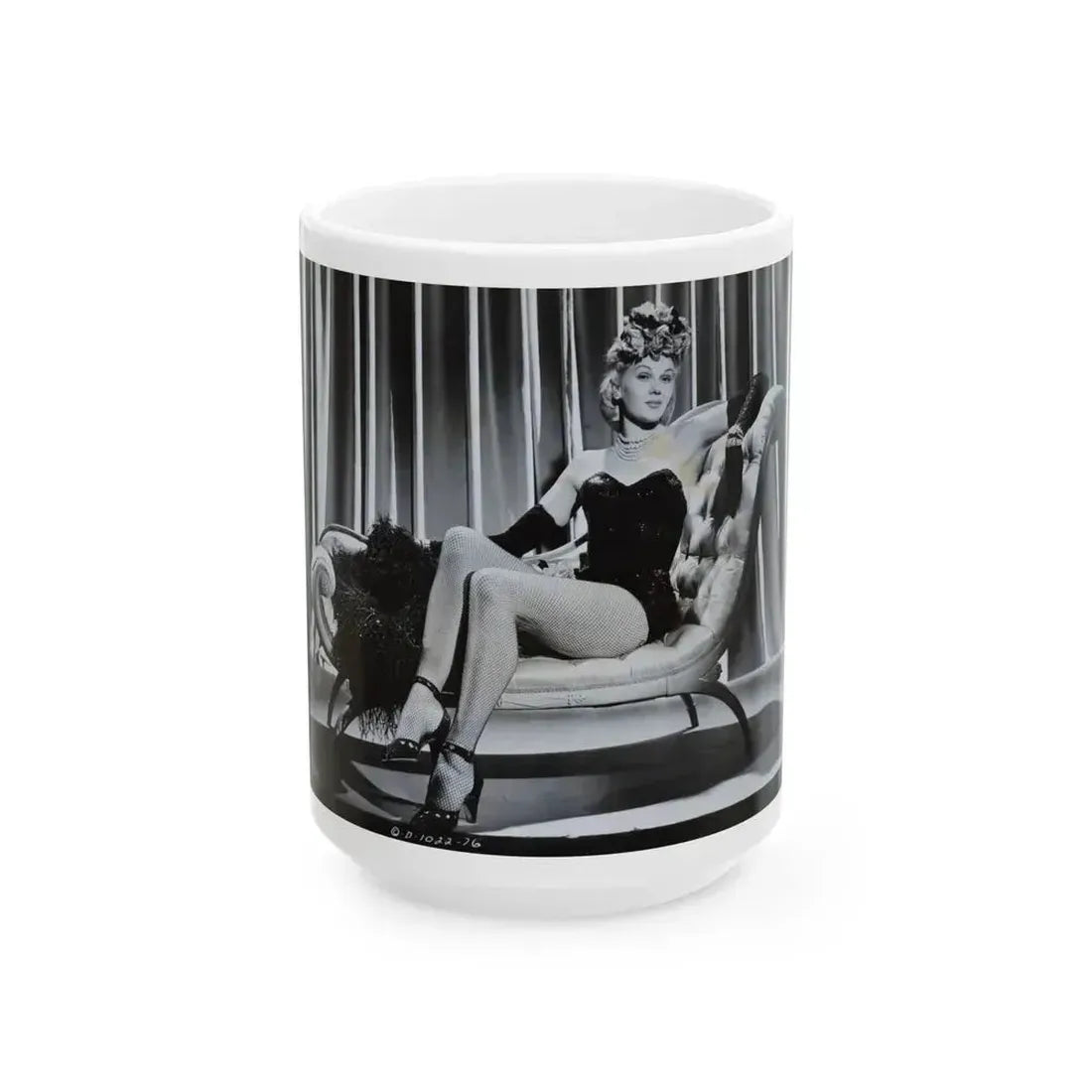 Adele Jergens #63 (Vintage Female Icon) White Coffee Mug 15oz - Go Mug Yourself