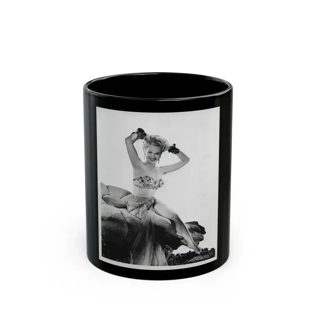 Adele Jergens #68 (Vintage Female Icon) Black Coffee Mug 11oz - Go Mug Yourself