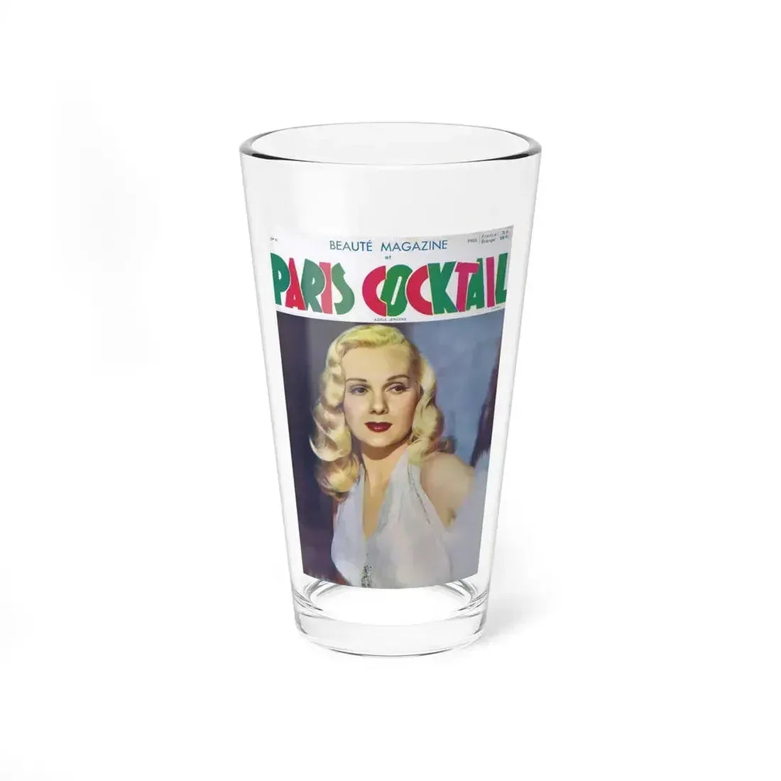 Adele Jergens #77 - Paris Mag. Cover (Vintage Female Icon) Pint Glass 16oz 16oz - Go Mug Yourself