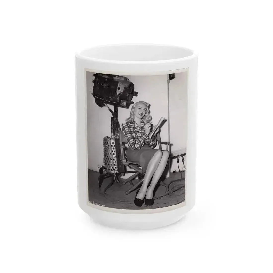 Adele Jergens #82 (Vintage Female Icon) White Coffee Mug 15oz - Go Mug Yourself