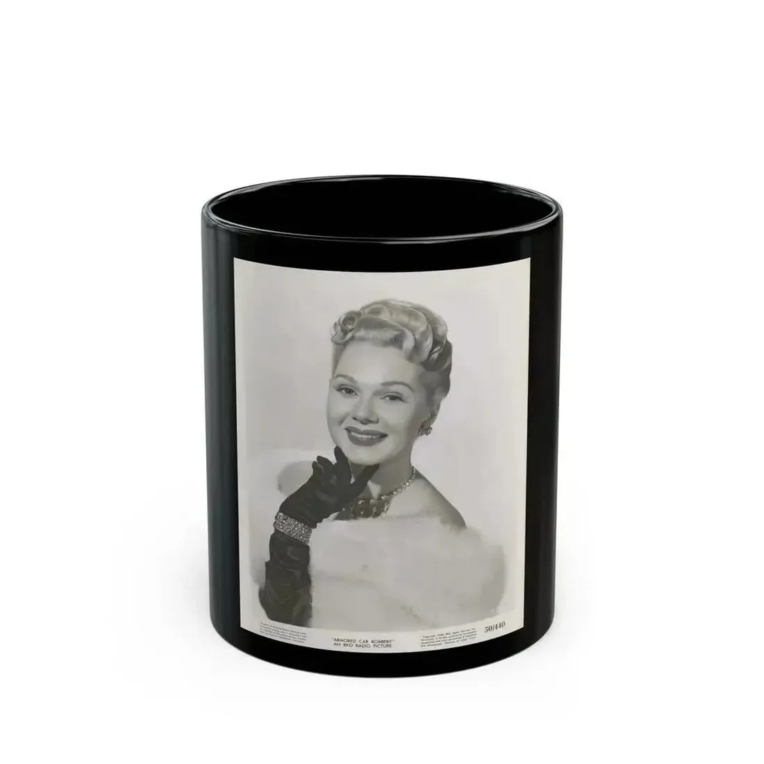 Adele Jergens #84 (Vintage Female Icon) Black Coffee Mug 11oz - Go Mug Yourself