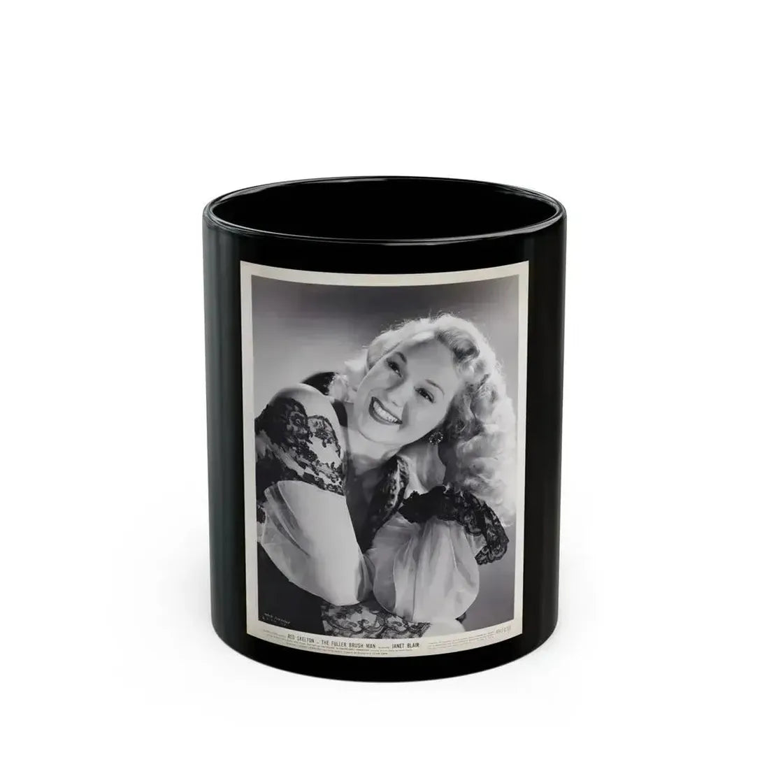 Adele Jergens #92 (Vintage Female Icon) Black Coffee Mug 11oz - Go Mug Yourself