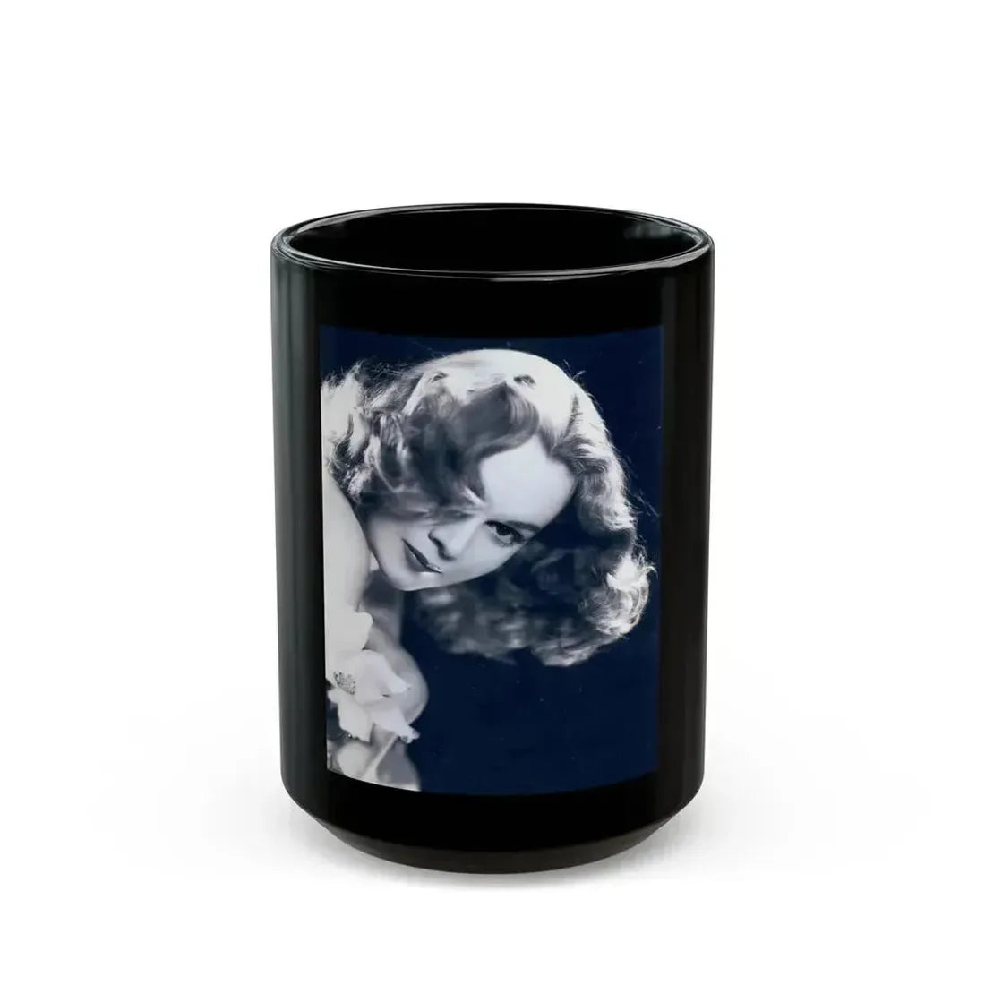Adele Jergens #93 (Vintage Female Icon) Black Coffee Mug 15oz - Go Mug Yourself