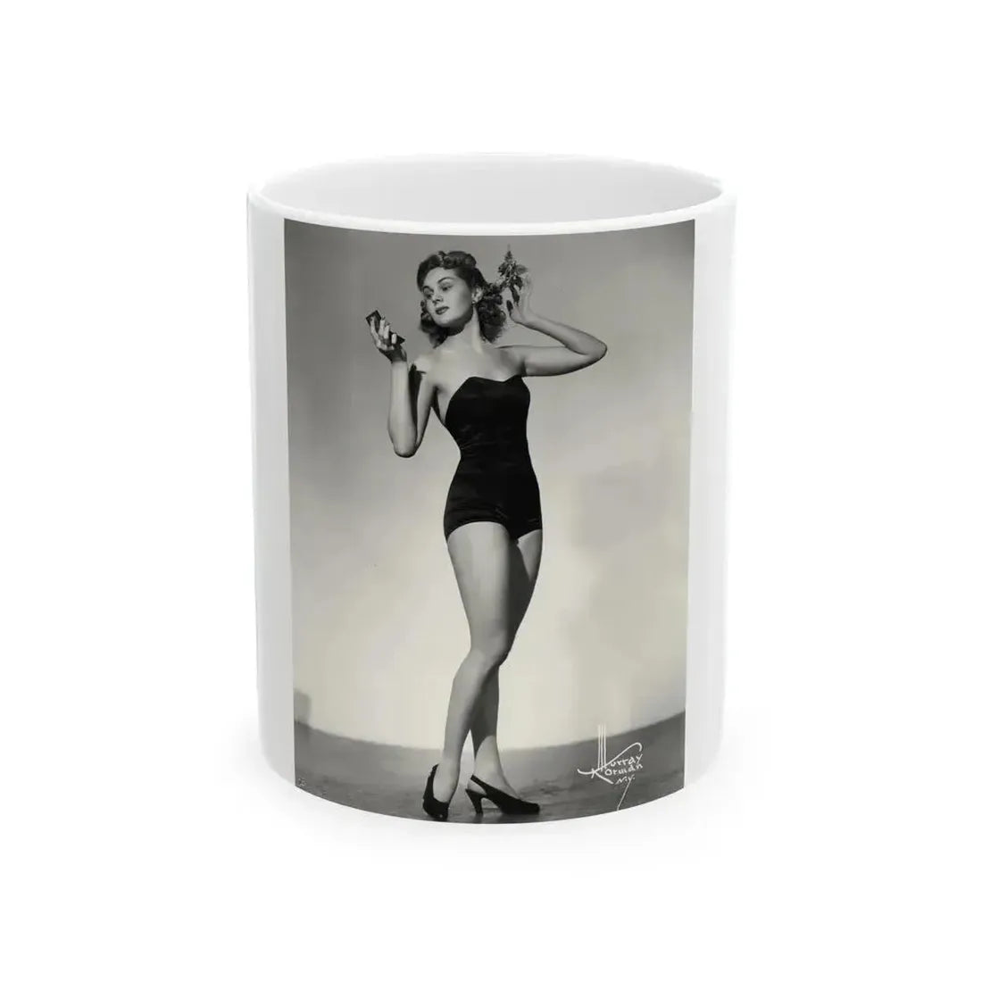 Adele Jergens #96 (Vintage Female Icon) White Coffee Mug 11oz - Go Mug Yourself