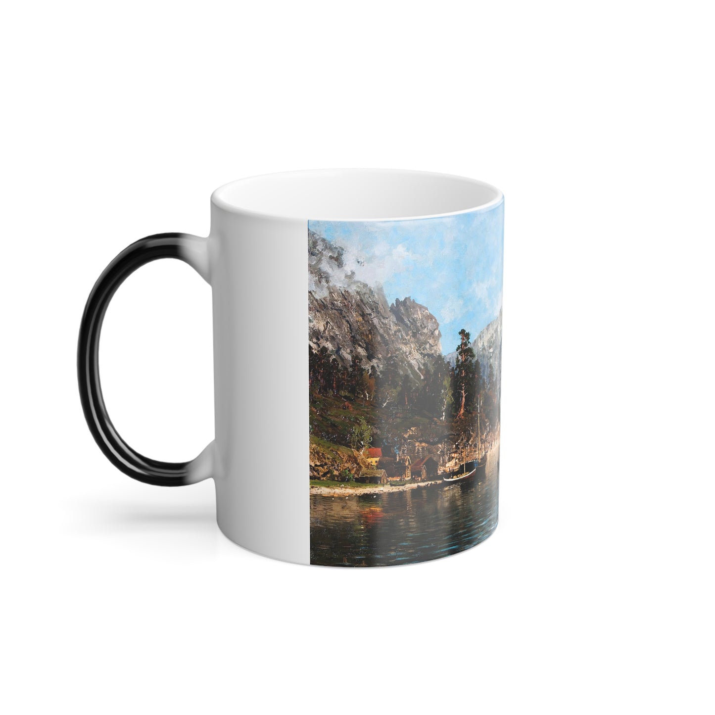 Adelsteen Normann (1848-1918) People in the Sognefjord - 1879 - Color Changing Mug 11oz-Go Mug Yourself