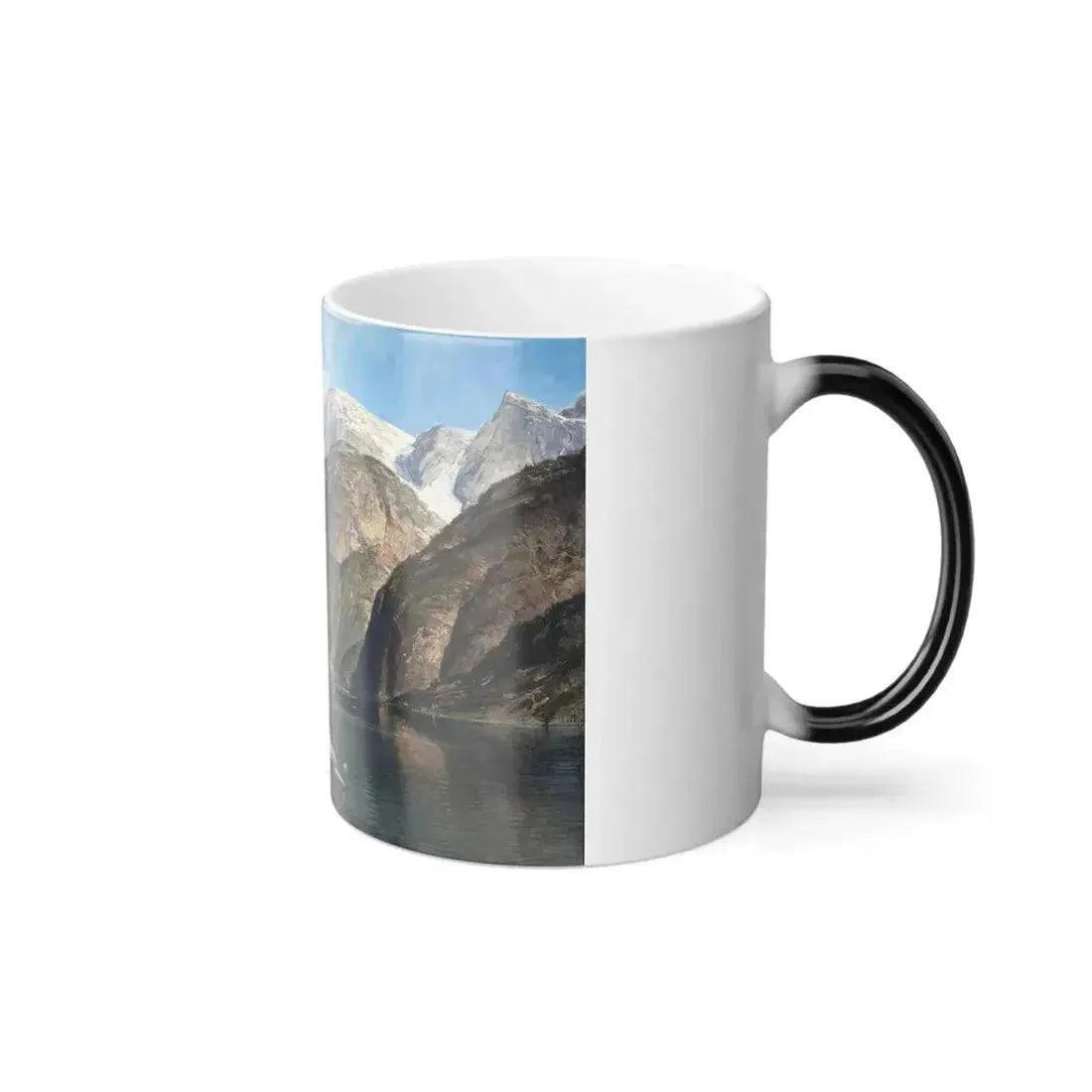 Adelsteen Normann (1848-1918) View of a Fjord - c1880 - Color Changing Mug 11oz - Go Mug Yourself