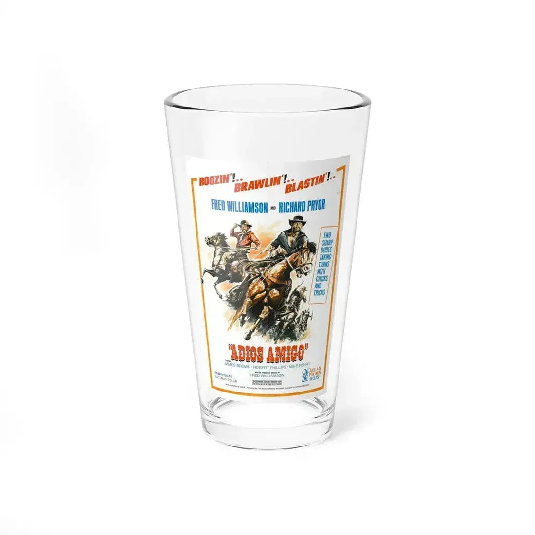 ADIOS AMIGO 1976 Movie Poster - Pint Glass 16oz 16oz - Go Mug Yourself