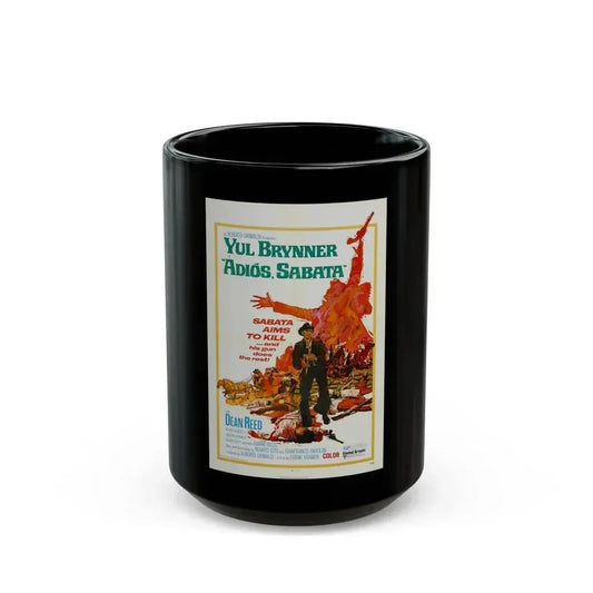 ADIOS SABATA 1970 Movie Poster - Black Coffee Mug 15oz - Go Mug Yourself