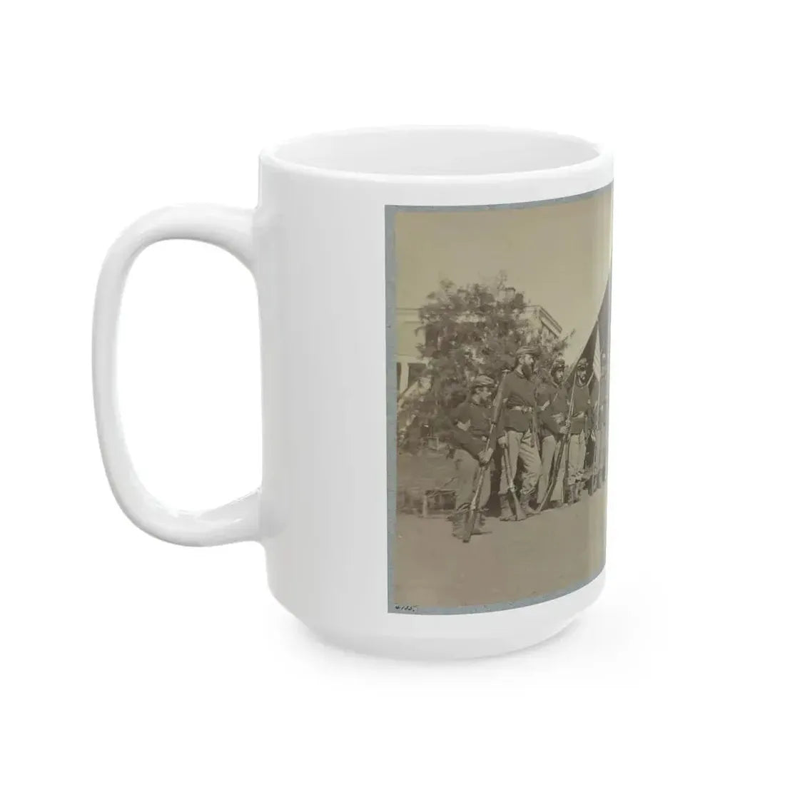 Adjutant And First Sergeants, 22d N. Y. S. M. Near Harper's Ferry, Va.1861 (I.E.1862 ) (U.S. Civil War) White Coffee Mug - Go Mug Yourself