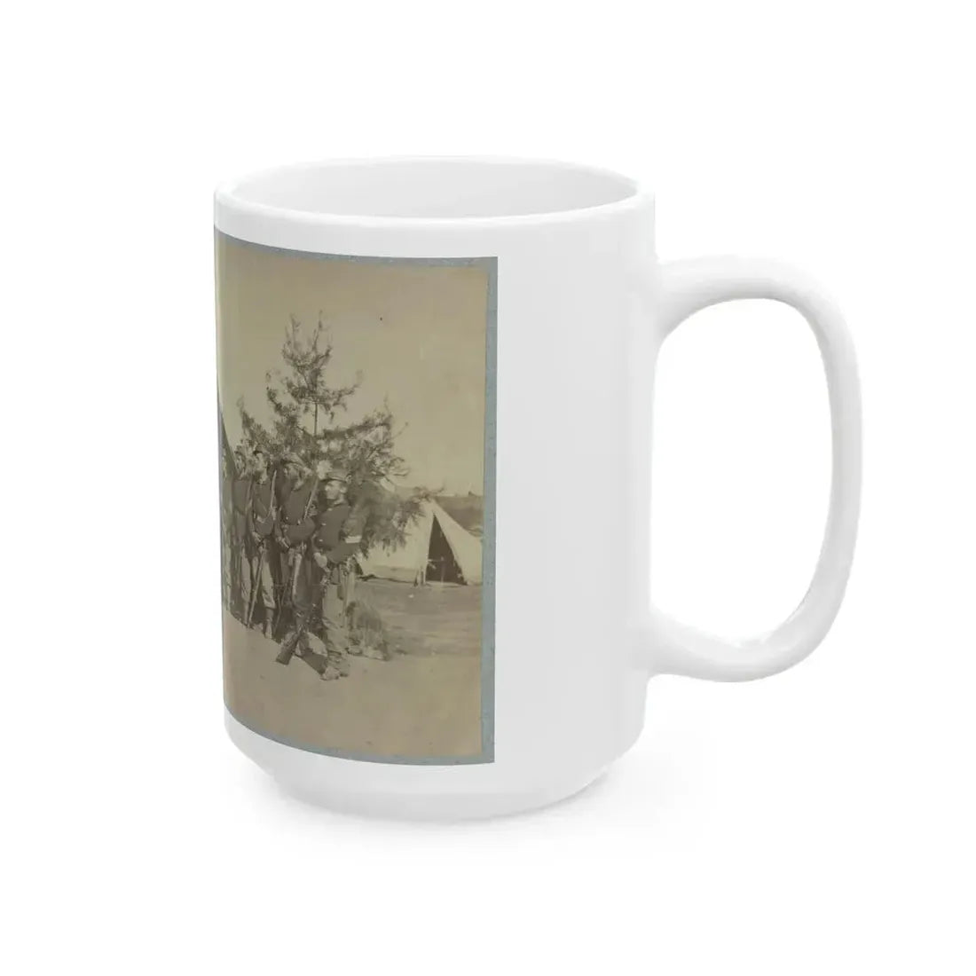 Adjutant And First Sergeants, 22d N. Y. S. M. Near Harper's Ferry, Va.1861 (I.E.1862 ) (U.S. Civil War) White Coffee Mug - Go Mug Yourself