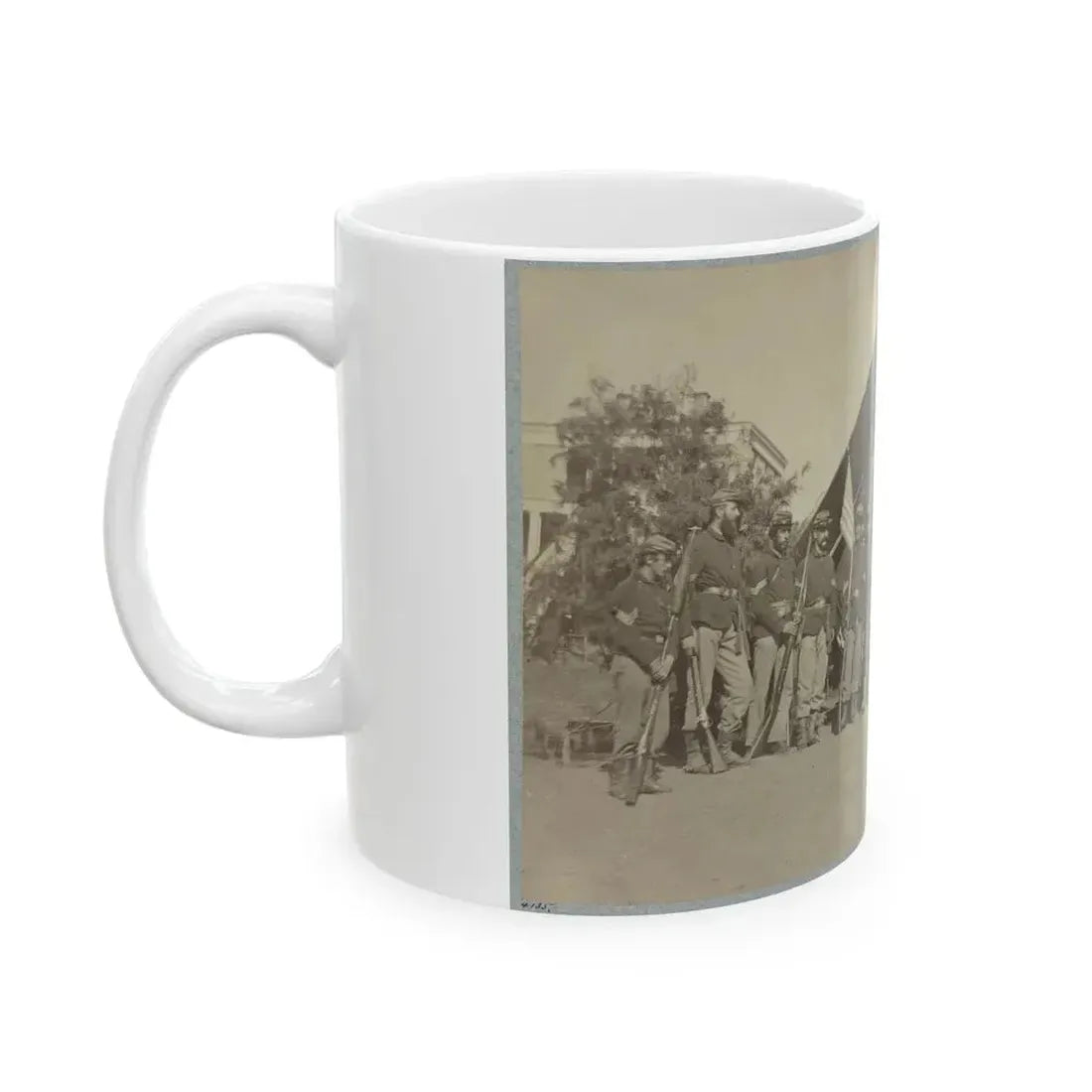Adjutant And First Sergeants, 22d N. Y. S. M. Near Harper's Ferry, Va.1861 (I.E.1862 ) (U.S. Civil War) White Coffee Mug - Go Mug Yourself