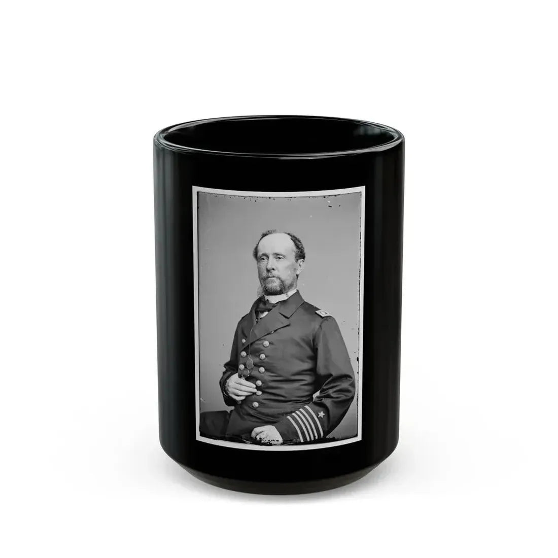 Adm. Rodgers 001 (U.S. Civil War) Black Coffee Mug 15oz - Go Mug Yourself