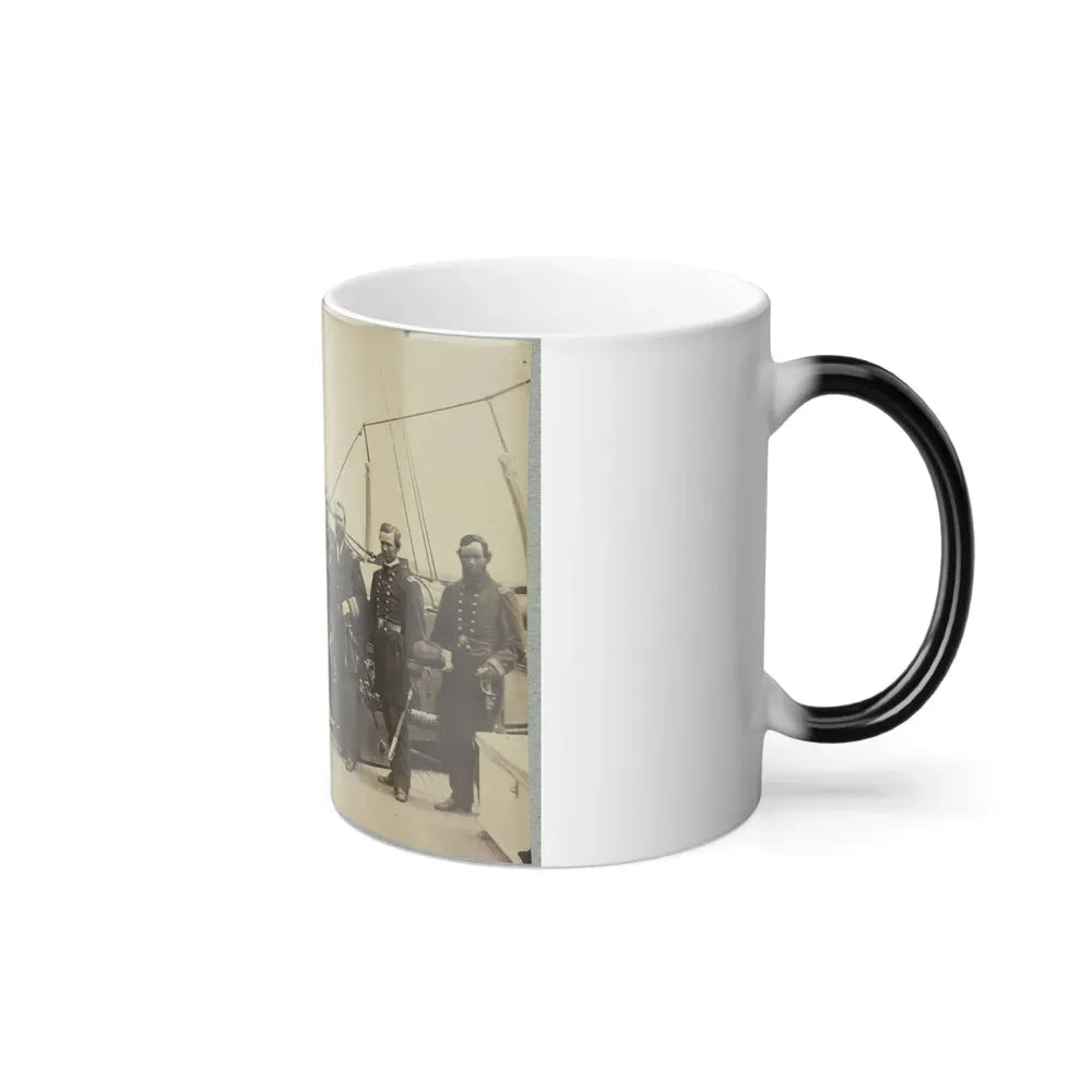 Admiral Dahlgren and Staff on Board U.S.S. Pawnee, Off Charleston, S.C. (U.S. Civil War) Color Changing Coffee Mug 11oz - Go Mug Yourself