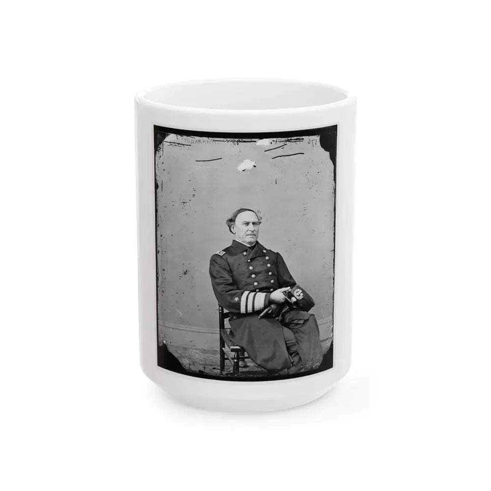 Admiral David Glasgow Farragut (U.S. Civil War) White Coffee Mug 15oz - Go Mug Yourself