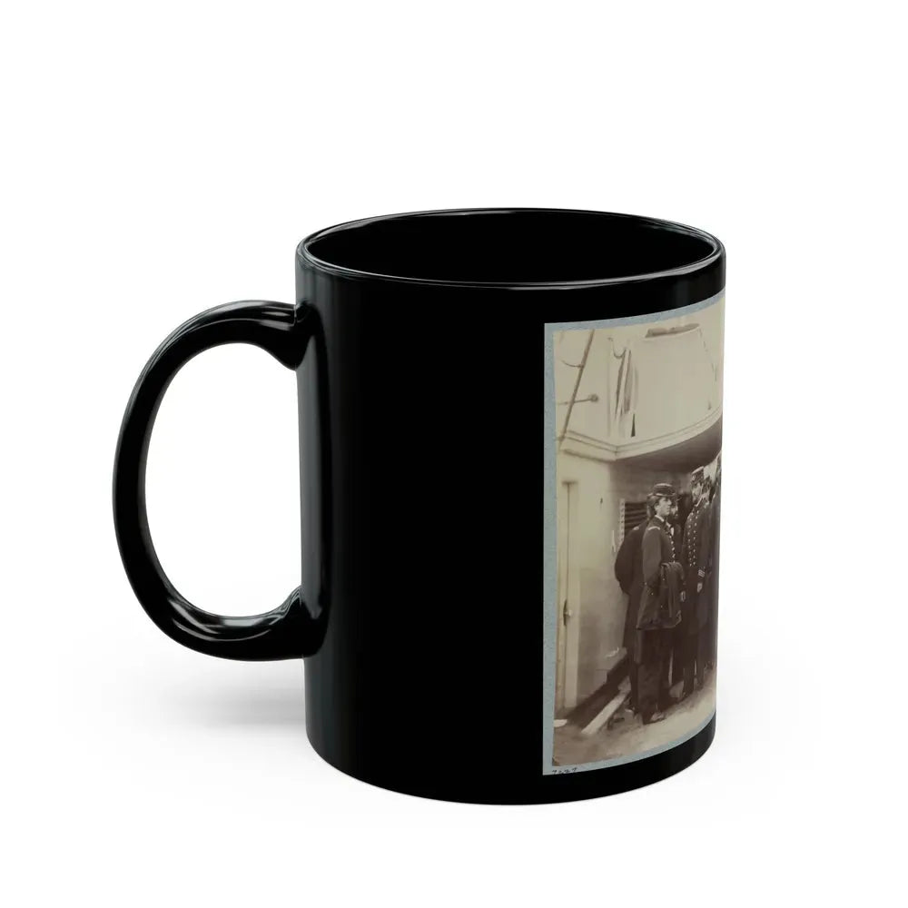 Admiral D.D. Porter And Staff On Board Flag-Ship, Malvern, Norfolk, Va., Dec. 1864 (U.S. Civil War) Black Coffee Mug - Go Mug Yourself