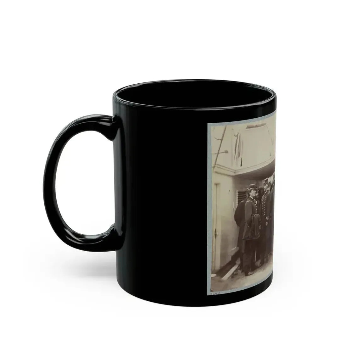 Admiral D.D. Porter And Staff On Board Flag-Ship, Malvern, Norfolk, Va., Dec. 1864 (U.S. Civil War) Black Coffee Mug - Go Mug Yourself