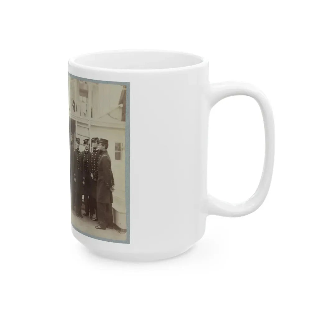 Admiral D.D. Porter And Staff On Board Flag-Ship, Malvern, Norfolk, Va., Dec. 1864 (U.S. Civil War) White Coffee Mug - Go Mug Yourself
