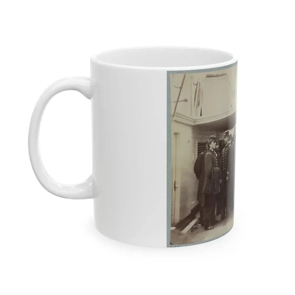 Admiral D.D. Porter And Staff On Board Flag-Ship, Malvern, Norfolk, Va., Dec. 1864 (U.S. Civil War) White Coffee Mug - Go Mug Yourself