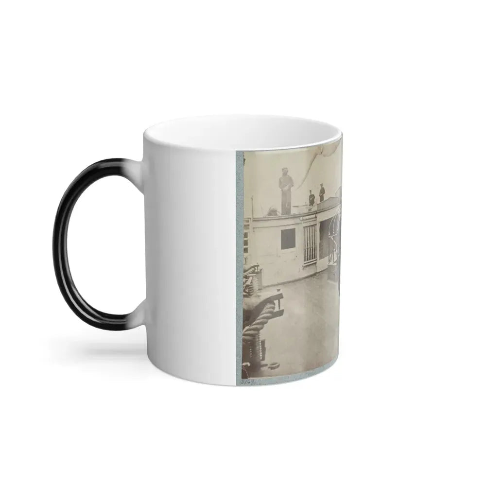 Admiral Farragut and Captain Drayton on Deck of U.S. Frigate Hartford 001 (U.S. Civil War) Color Changing Coffee Mug 11oz - Go Mug Yourself