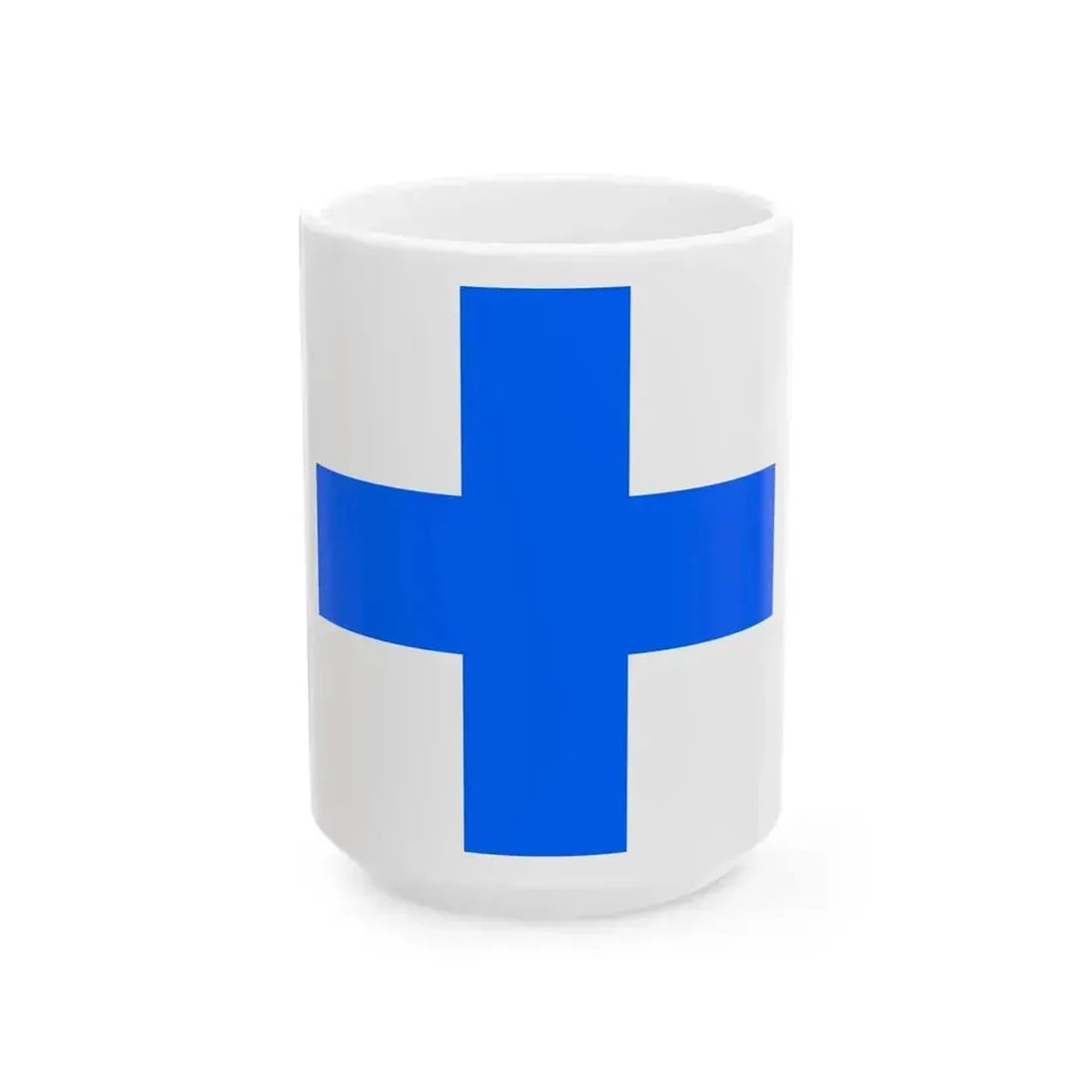 Admirals Flag of Finland 1919 (Finland) White Coffee Mug 15oz - Go Mug Yourself
