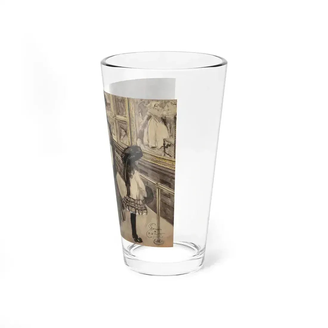 Admiring the Art in the Salon, 1902 (Magazine Illustration) Pint Glass 16oz - Go Mug Yourself