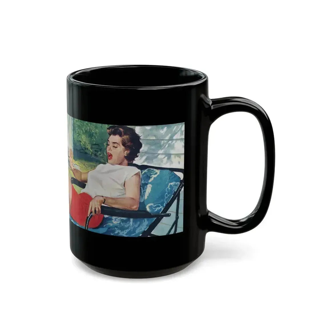 Adolescent Afternoon, The Saturday Evening Post, January 31, 1959 - Black Coffee Mug - Go Mug Yourself