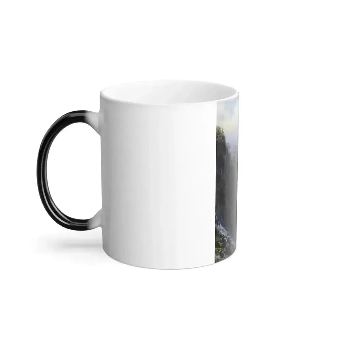 Adolf Mosengel (1837-1885) Village in the Bernese Alps - Oil on canvas 1885 - Color Changing Mug 11oz - Go Mug Yourself