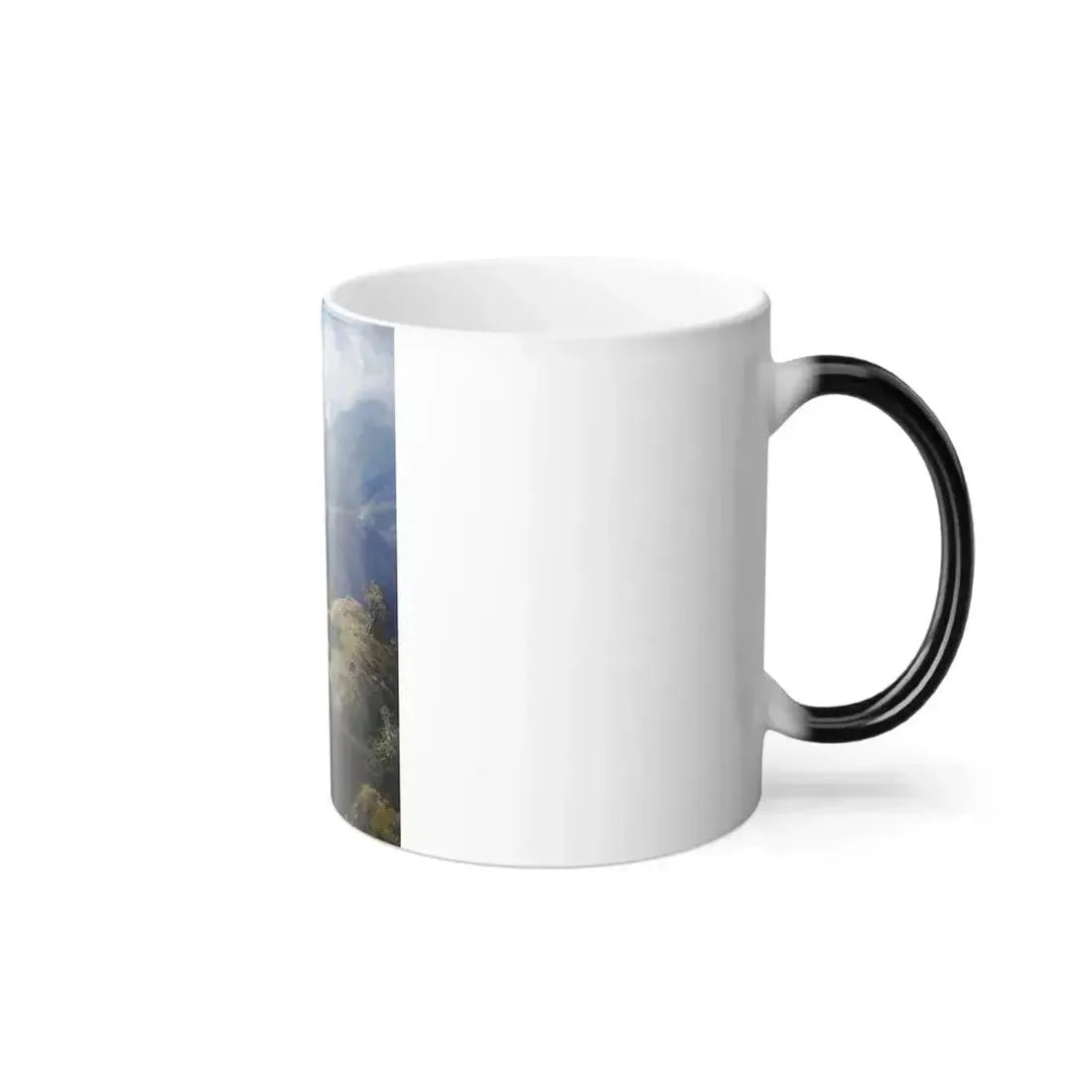 Adolf Mosengel (1837-1885) Village in the Bernese Alps - Oil on canvas 1885 - Color Changing Mug 11oz - Go Mug Yourself