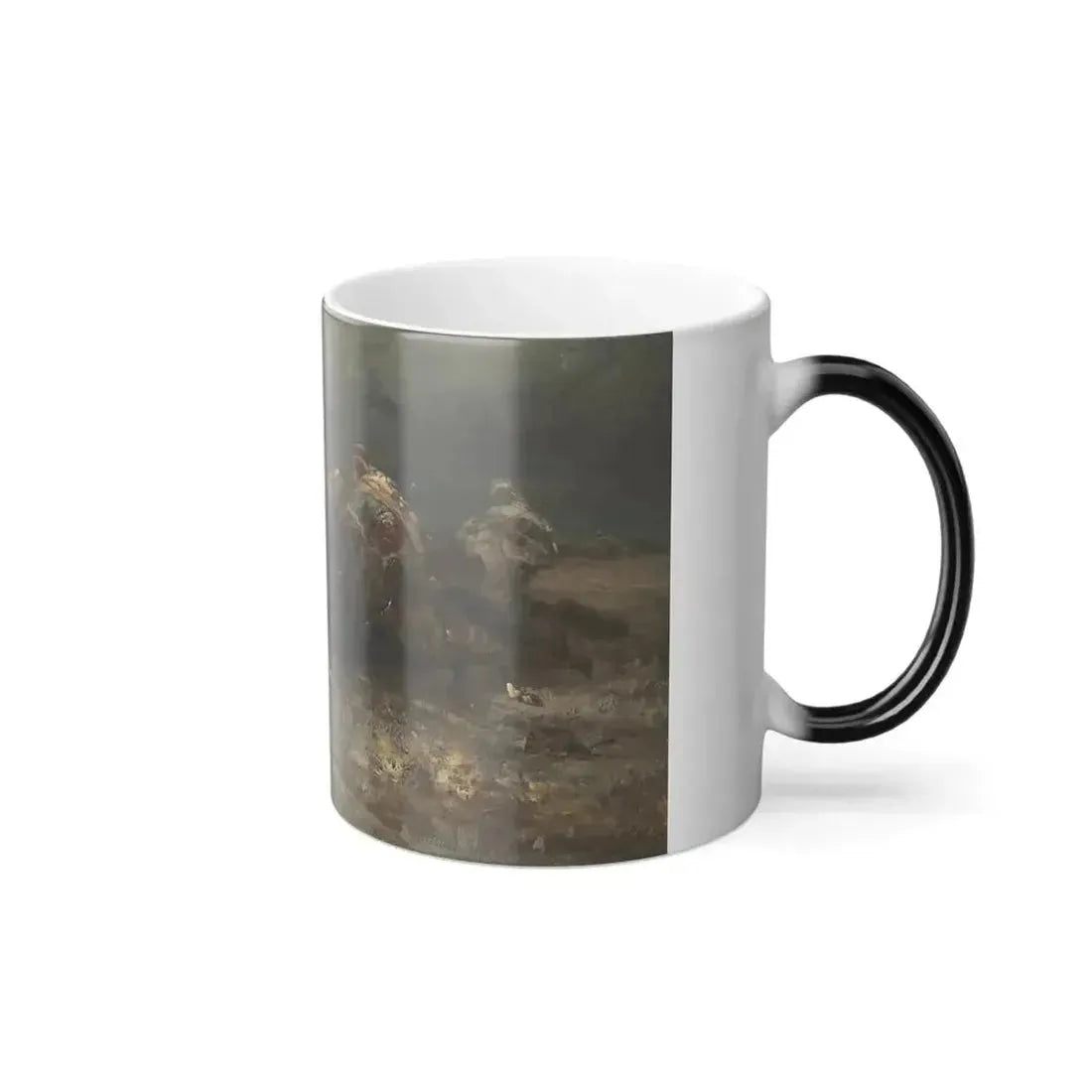 Adolf Schreyer (1828-1899) The Stampede - Color Changing Mug 11oz - Go Mug Yourself