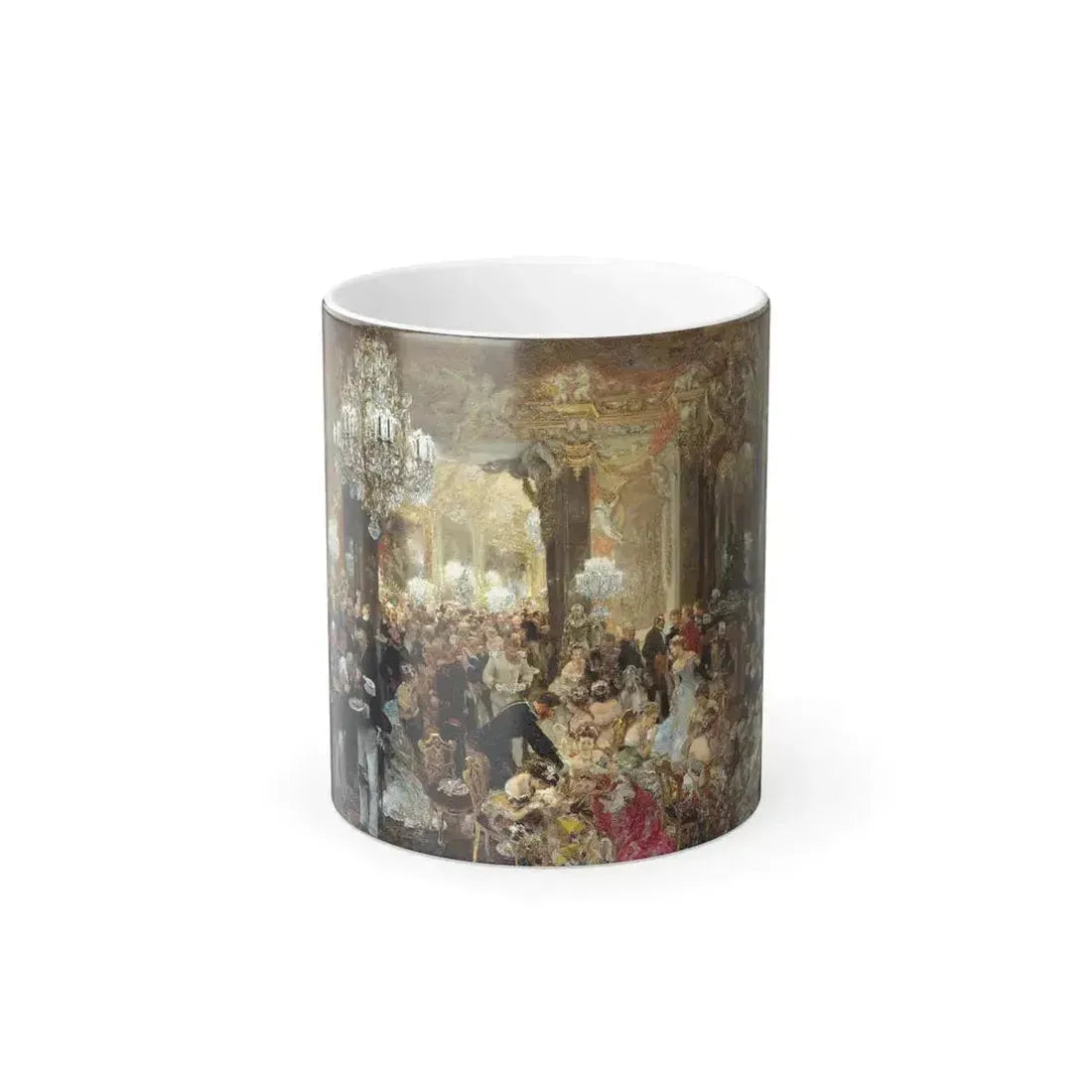 Adolph Menzel (1815-1905) The Dinner at the Ball - Oil on Canvas 1878 - Color Changing Mug 11oz 11oz - Go Mug Yourself