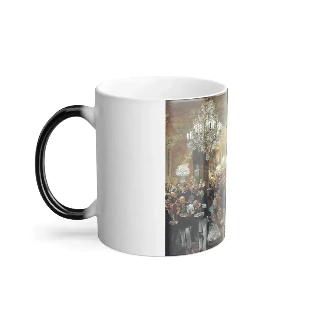 Adolph Menzel (1815-1905) The Dinner at the Ball - Oil on Canvas 1878 - Color Changing Mug 11oz - Go Mug Yourself