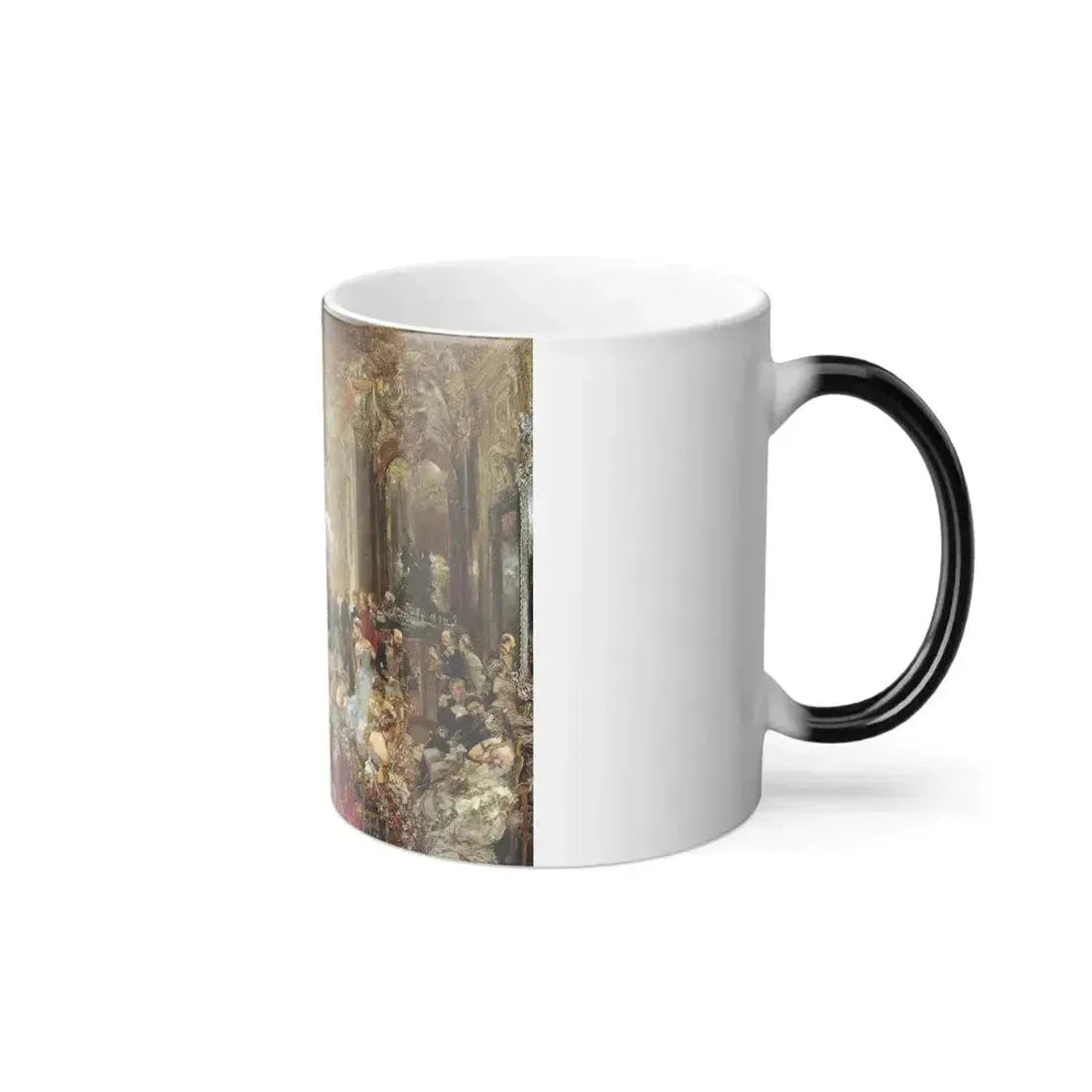 Adolph Menzel (1815-1905) The Dinner at the Ball - Oil on Canvas 1878 - Color Changing Mug 11oz - Go Mug Yourself