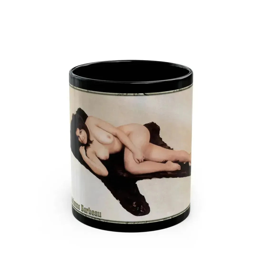 Adrienne Barbeau #50 - Topless (Vintage Female Icon) Black Coffee Mug 11oz - Go Mug Yourself