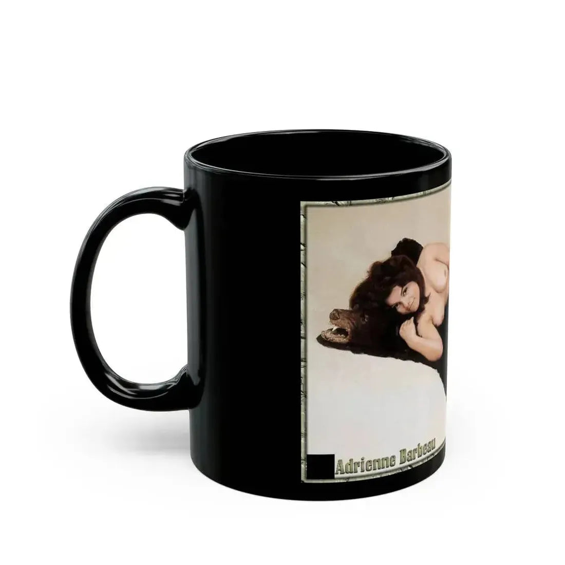 Adrienne Barbeau #50 - Topless (Vintage Female Icon) Black Coffee Mug - Go Mug Yourself