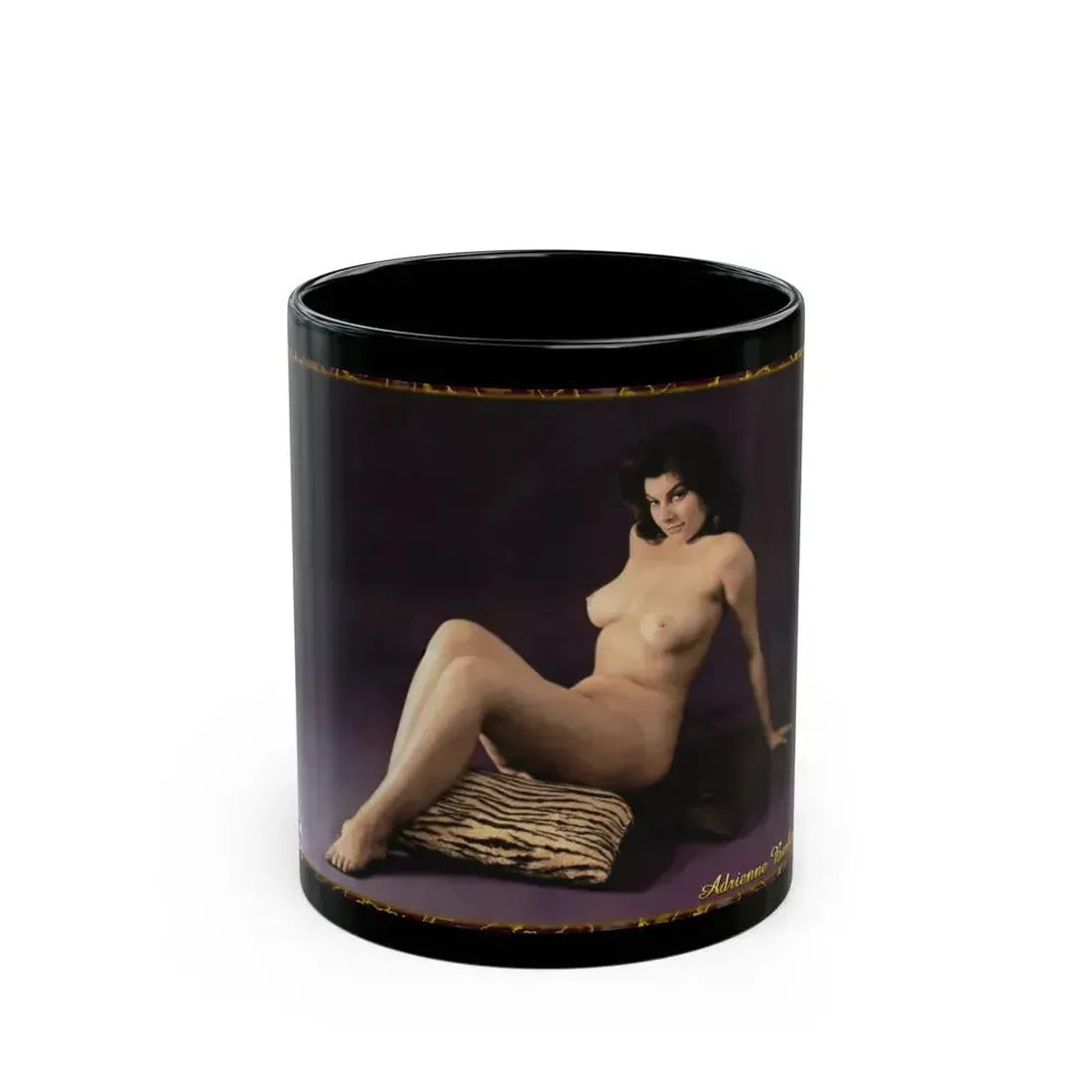 Adrienne Barbeau #55 - Nude (Vintage Female Icon) Black Coffee Mug 11oz - Go Mug Yourself