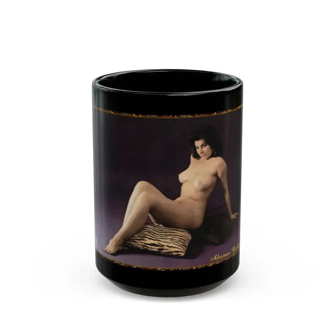 Adrienne Barbeau #55 - Nude (Vintage Female Icon) Black Coffee Mug 15oz - Go Mug Yourself