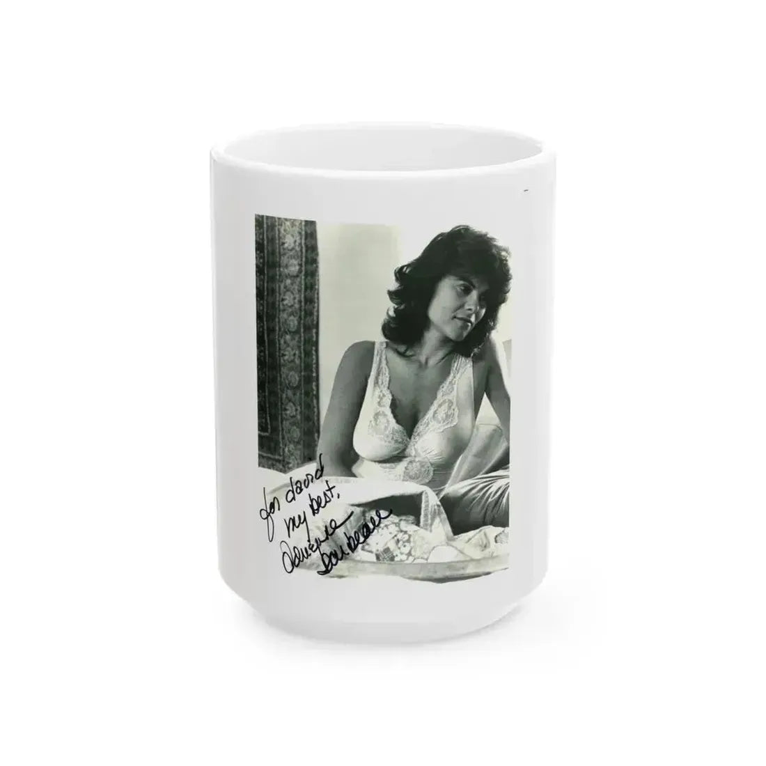 Adrienne Barbeau #69 (Vintage Female Icon) White Coffee Mug 15oz - Go Mug Yourself
