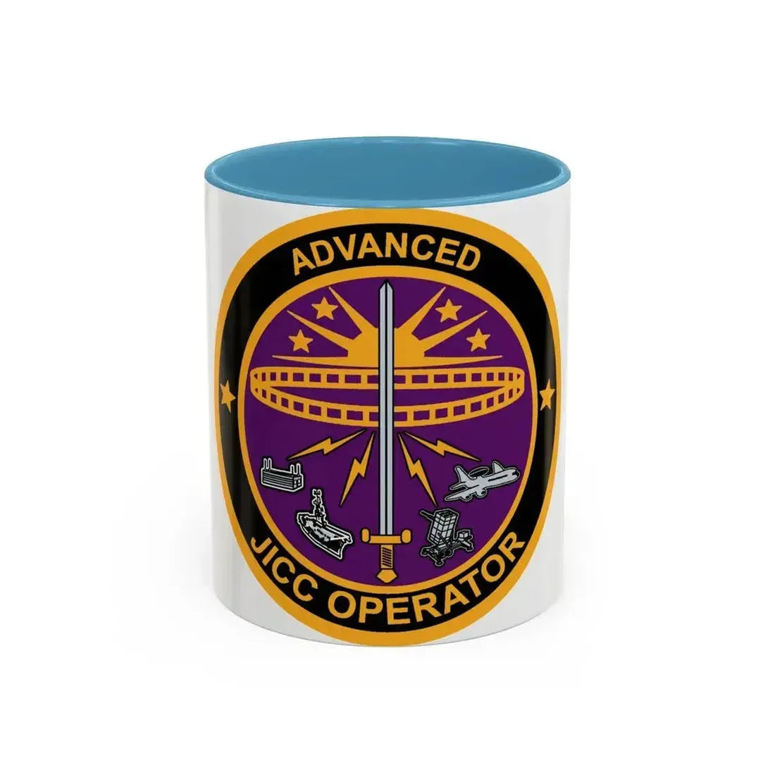Advanced JICC Operator (U.S. Air Force) Accent Coffee Mug 11oz Light Blue - Go Mug Yourself