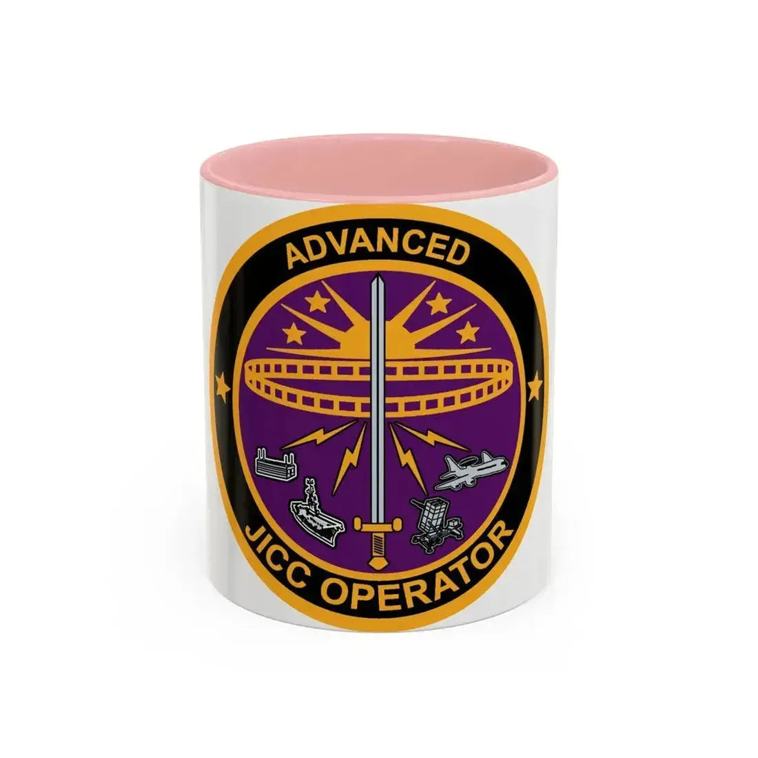 Advanced JICC Operator (U.S. Air Force) Accent Coffee Mug 11oz Pink - Go Mug Yourself