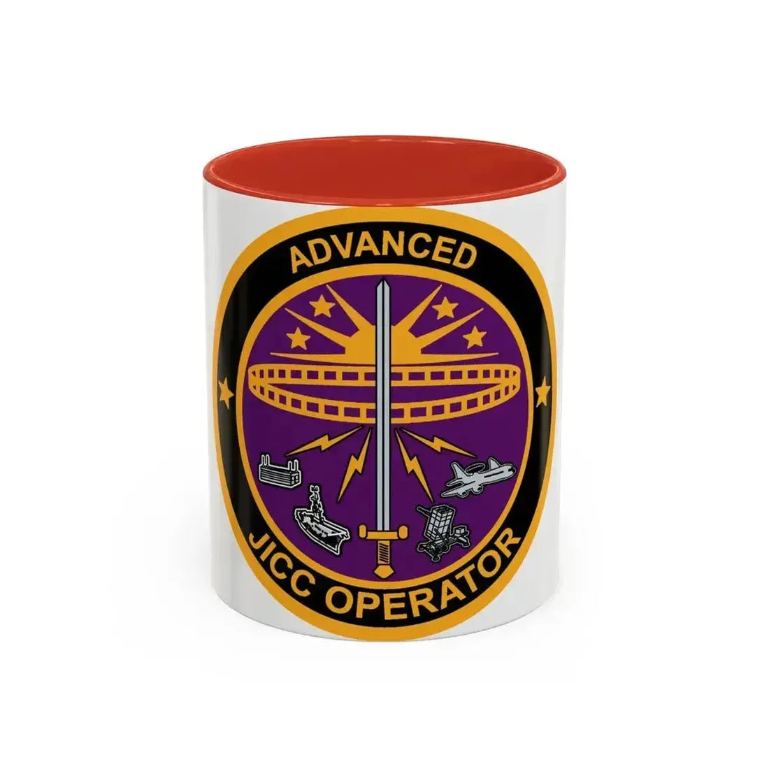 Advanced JICC Operator (U.S. Air Force) Accent Coffee Mug 11oz Red - Go Mug Yourself