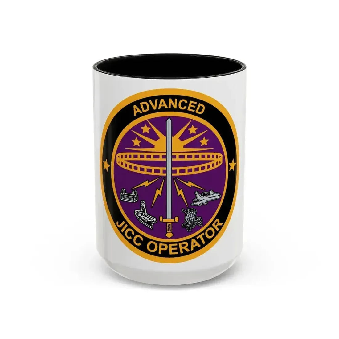 Advanced JICC Operator (U.S. Air Force) Accent Coffee Mug 15oz Black - Go Mug Yourself