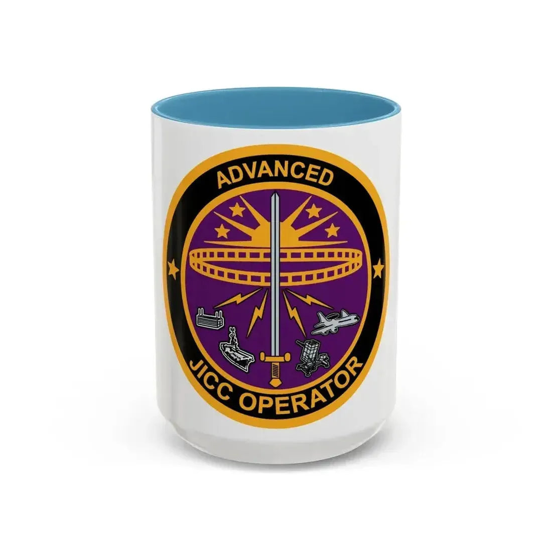 Advanced JICC Operator (U.S. Air Force) Accent Coffee Mug 15oz Light Blue - Go Mug Yourself