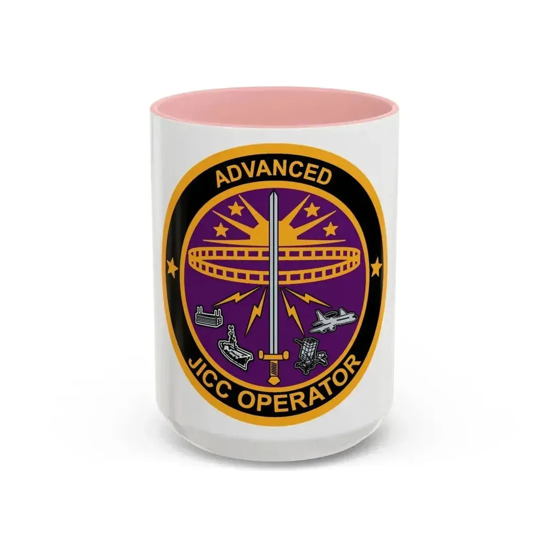 Advanced JICC Operator (U.S. Air Force) Accent Coffee Mug 15oz Pink - Go Mug Yourself