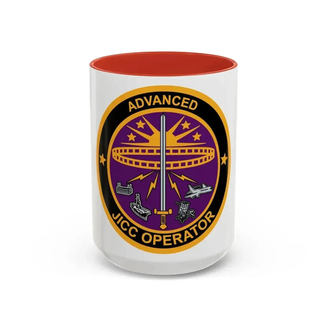 Advanced JICC Operator (U.S. Air Force) Accent Coffee Mug 15oz Red - Go Mug Yourself