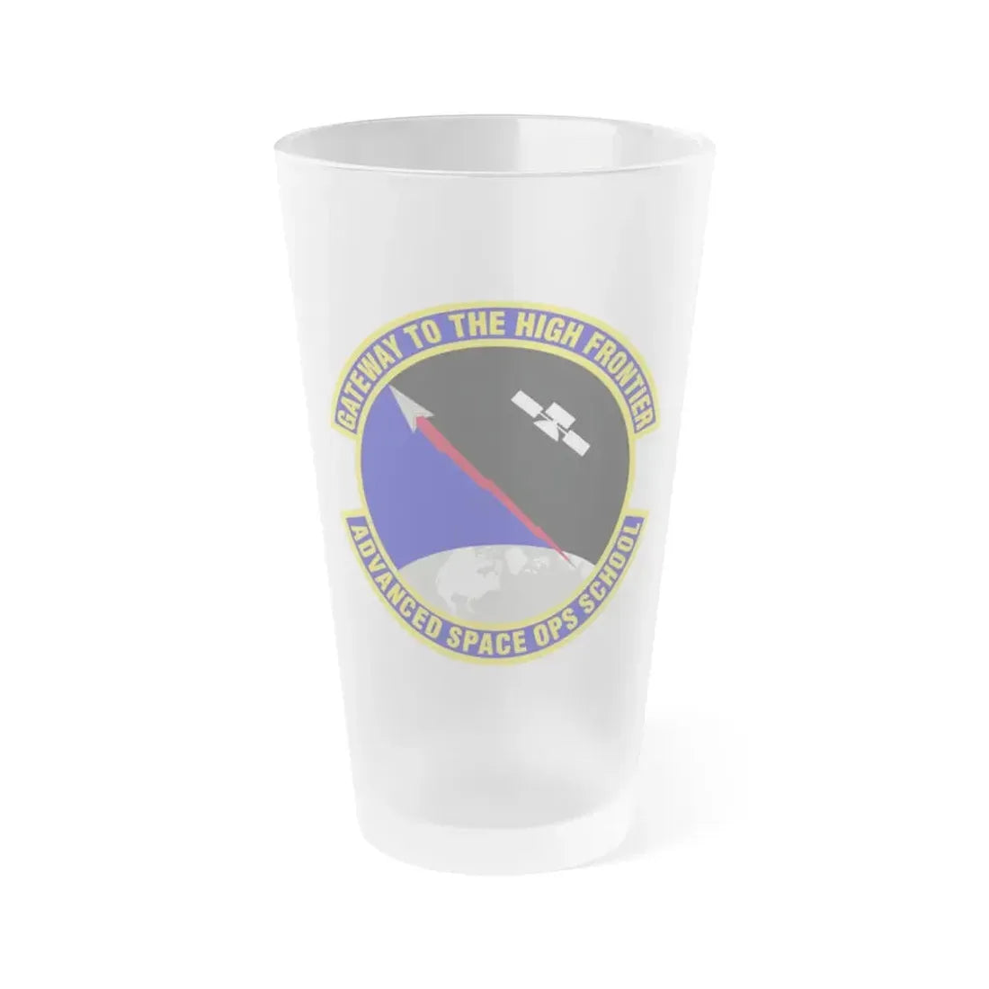 Advanced Space Operations School (U.S. Air Force) Frosted Pint Glass 16oz 16oz Frosted - Go Mug Yourself