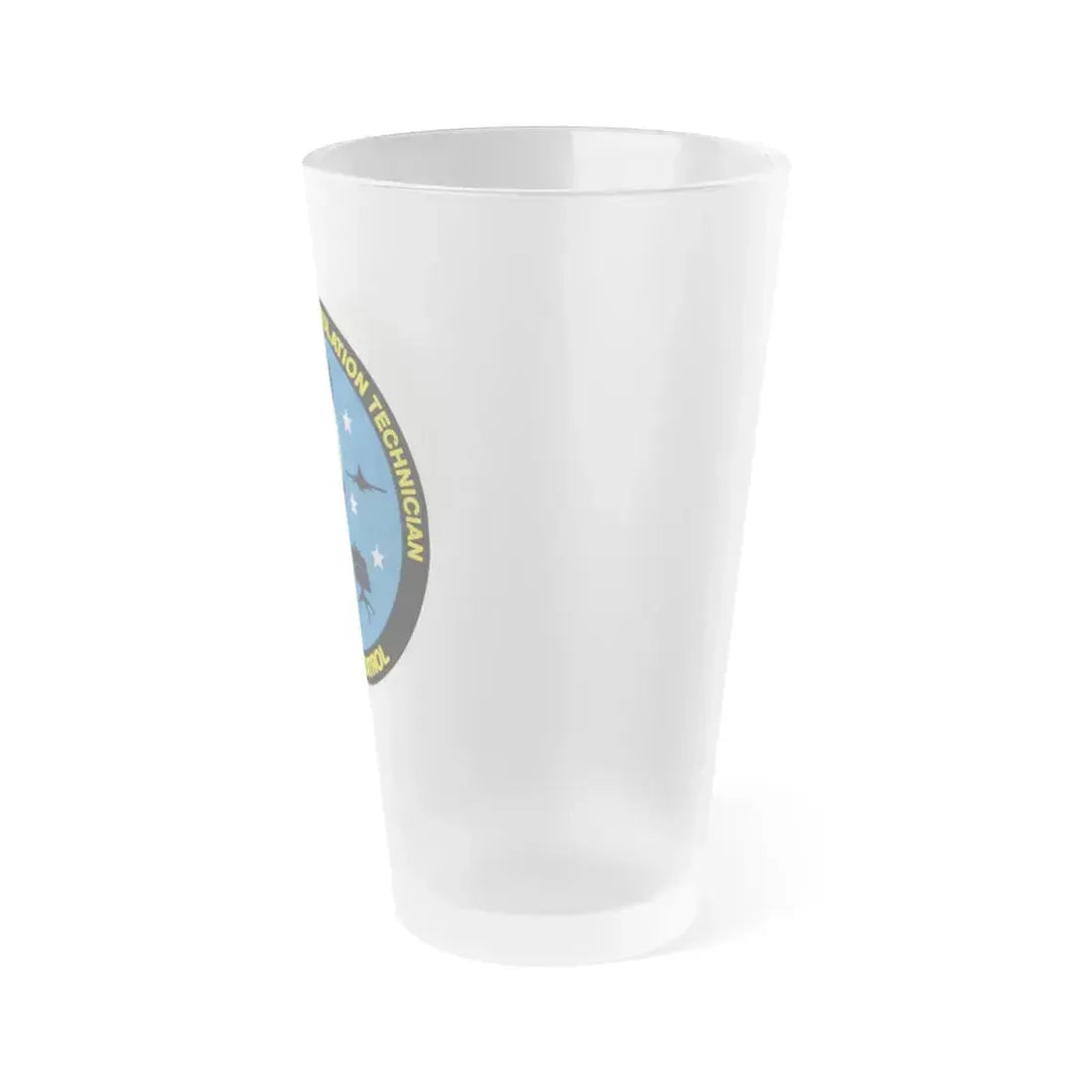 Advanced Weapons Simulation Tech Venom Ctrl (U.S. Air Force) Frosted Pint Glass 16oz - Go Mug Yourself