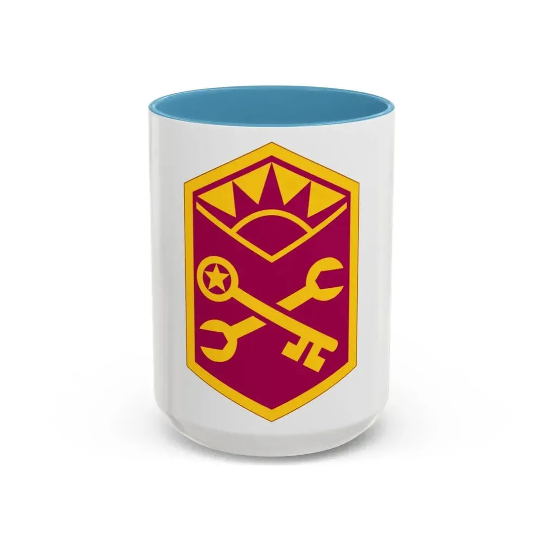 Advanced Weapons Support Command (U.S. Army) Accent Coffee Mug 15oz Light Blue - Go Mug Yourself