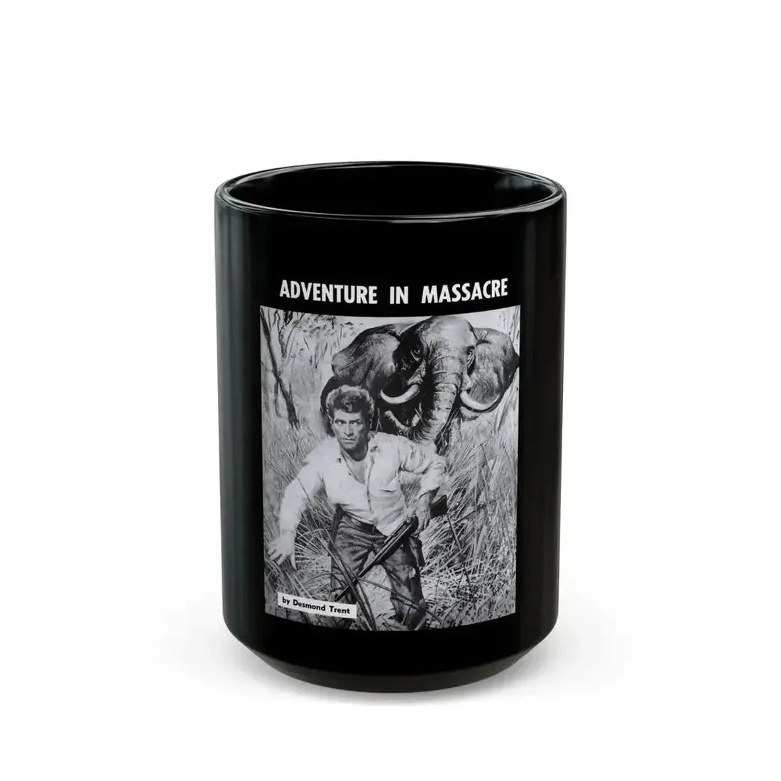 Adventure In Massacre, Peril magazine, June 1957 - Black Coffee Mug 15oz - Go Mug Yourself