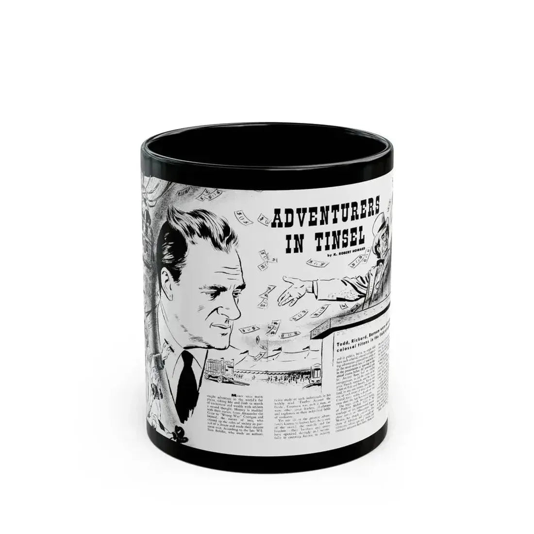 Adventures In Tinsel, Adam magazine, October 1958 - Black Coffee Mug 11oz - Go Mug Yourself